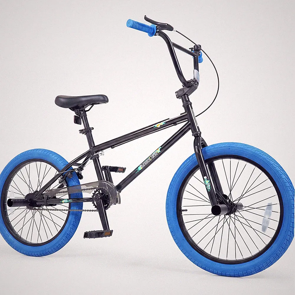 Freestyle BMX Bike, 20” Trick Bicycle w/ 360 Degree Steering, Adjustable Seat