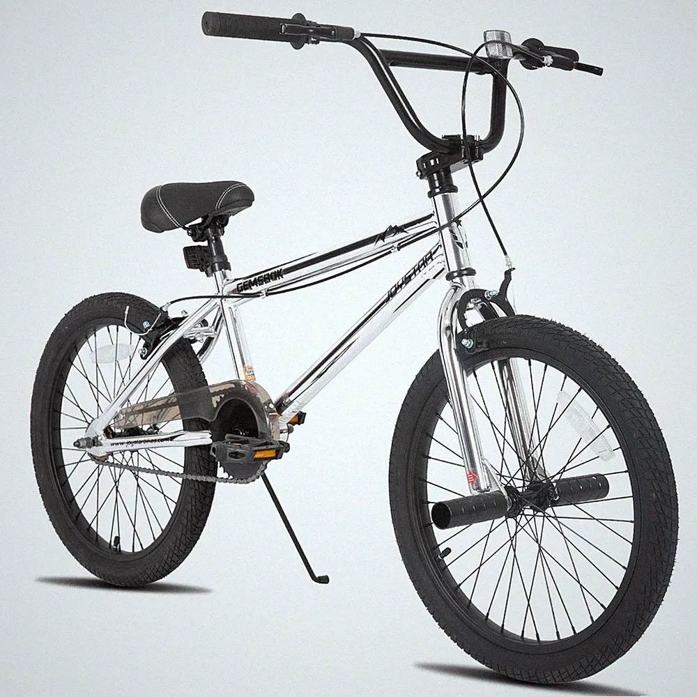 Kids BMX Bike 20 Inch Wheels Freestyle Dual Hand Brakes Silver JOYSTAR 7-12 Boys